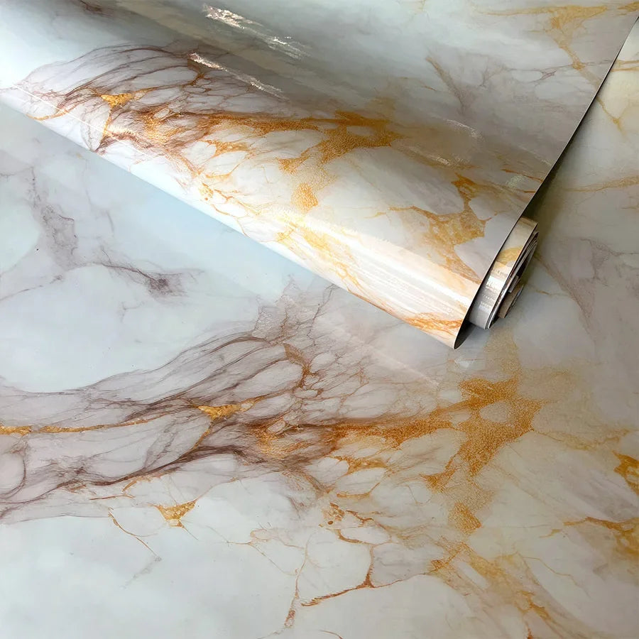 Marble Patterned Wallpaper for Kitchen Dining Room Waterproof and Oil Resistant Home Decoration Background Stickers Wallpaper
