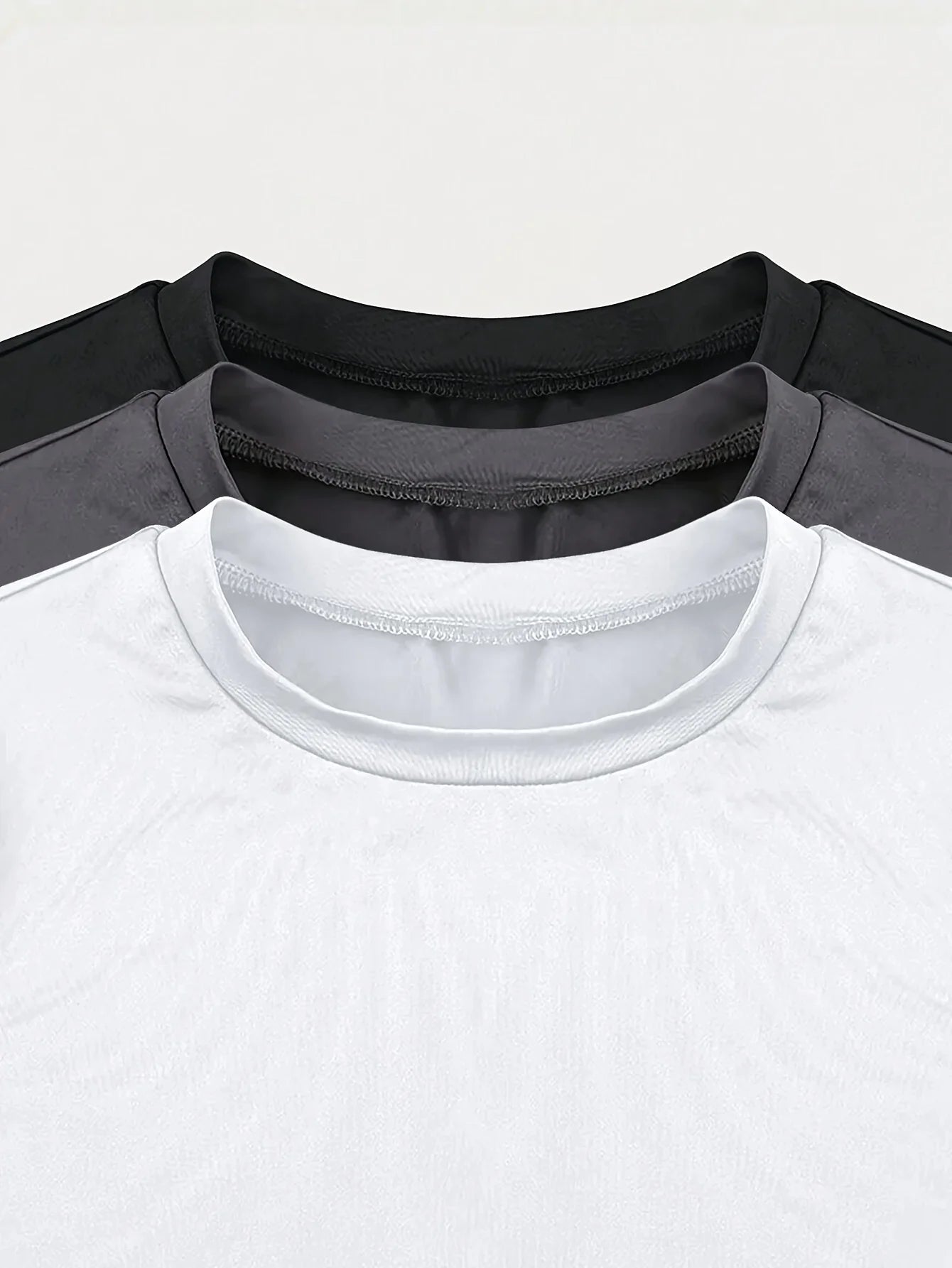 Kit 3 Camisetas Femininas Slim Fit Manga Curta Gola Redonda Y2k Vintage
