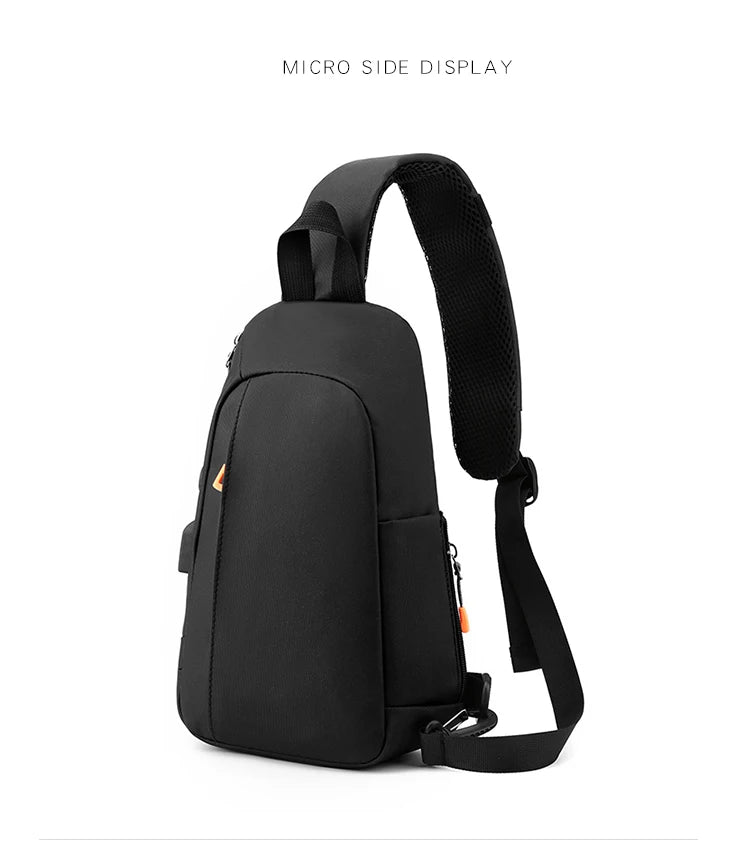 Bolsa Transversal Masculina Multibolsos – Tecido Oxford – Uso Diário e Viagem