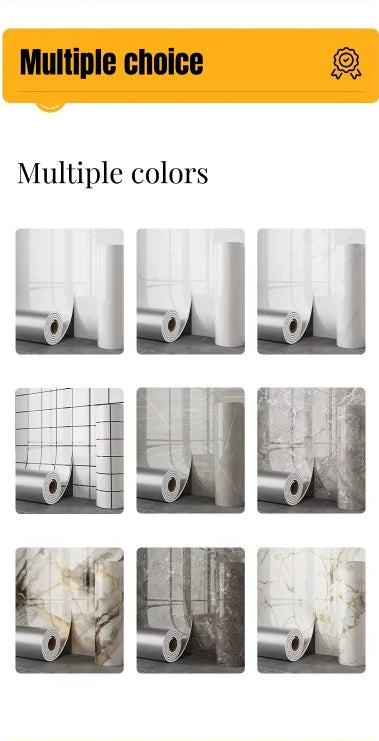 1 Roll Marble Thick Foam Imitation Tile Self-Adhesive Wallpaper Bedroom Living Room Decoration Bathroom Waterproof Wall Sticker