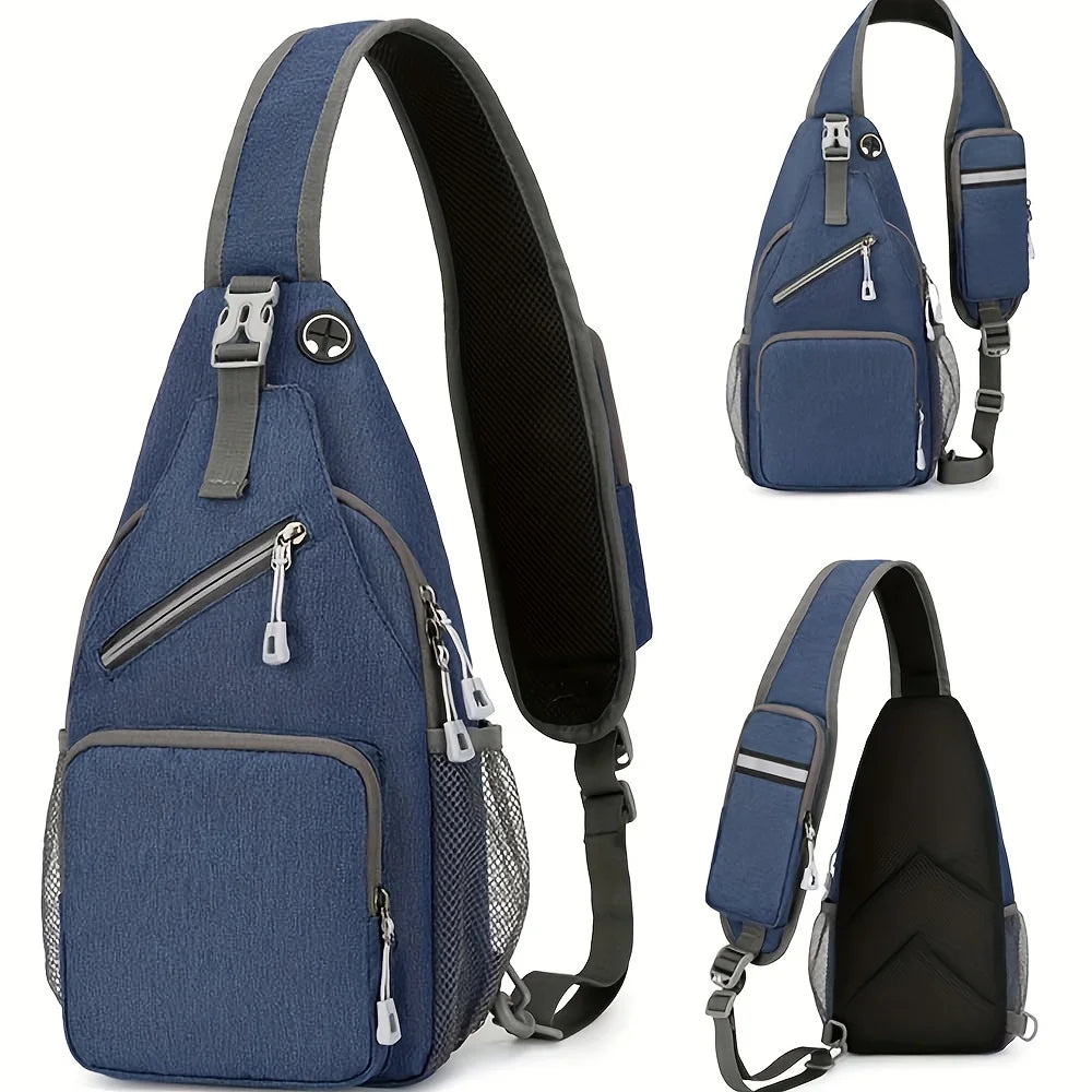 Mochila Transversal Leve Unissex – Bolsa de Ombro para Trilha e Viagem