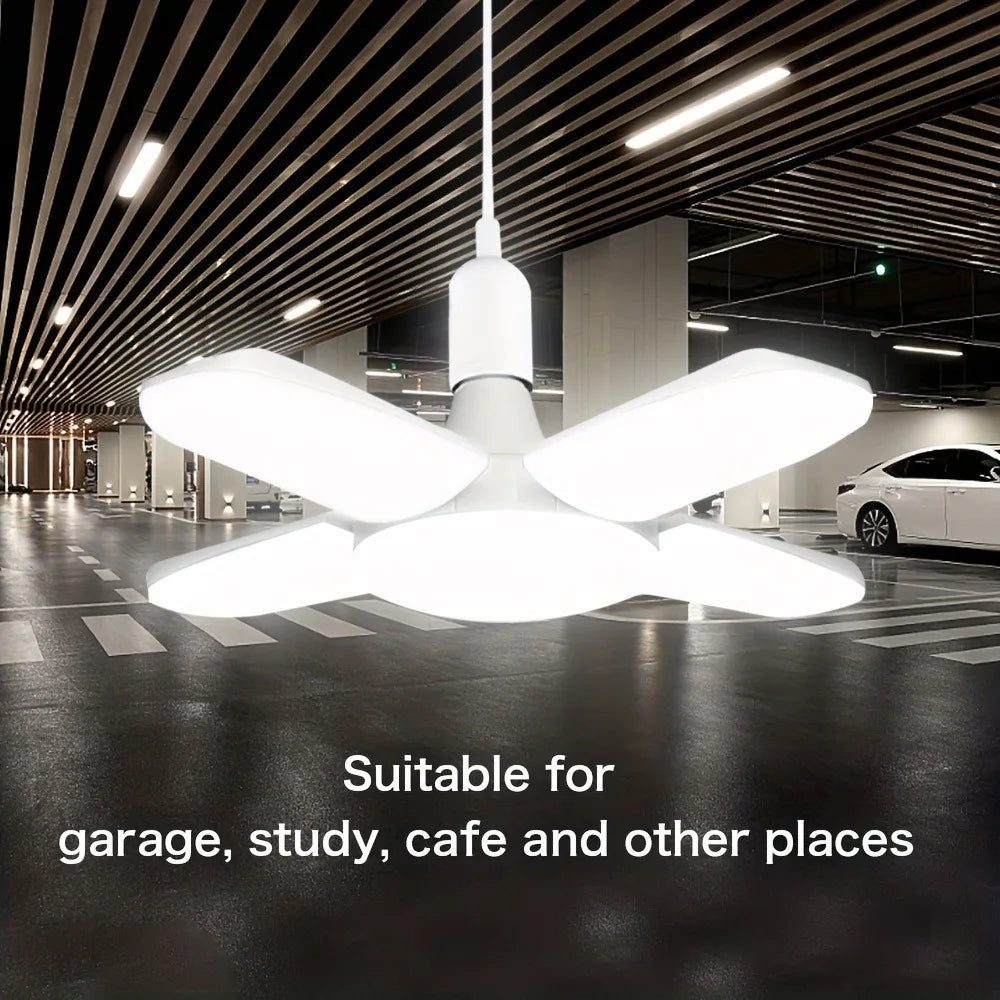 Lâmpada LED Dobrável E27 28W – Luz Branca 6500K – Para Teto e Garagem
