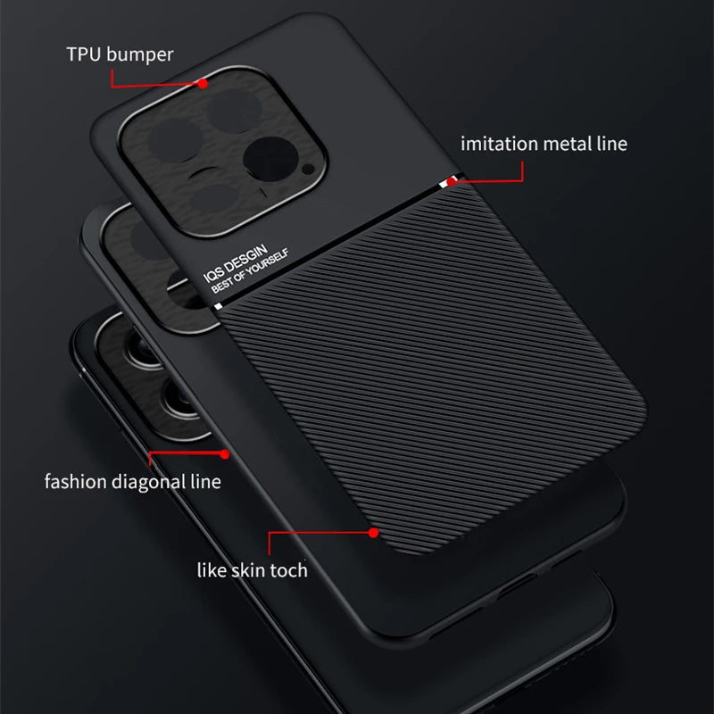 Capa Xiaomi Antiderrapante com Suporte Magnético – TPU Resistente – Vários Modelos