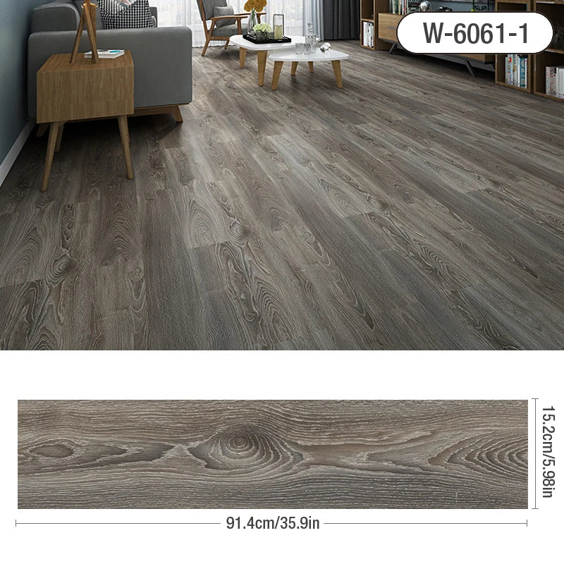 Self-adhesive Wood Grain Floor Wall Stickers PVC Wallpaper for Living Room Toilet Kitchen Home Floor Decor Waterproof Sticker
