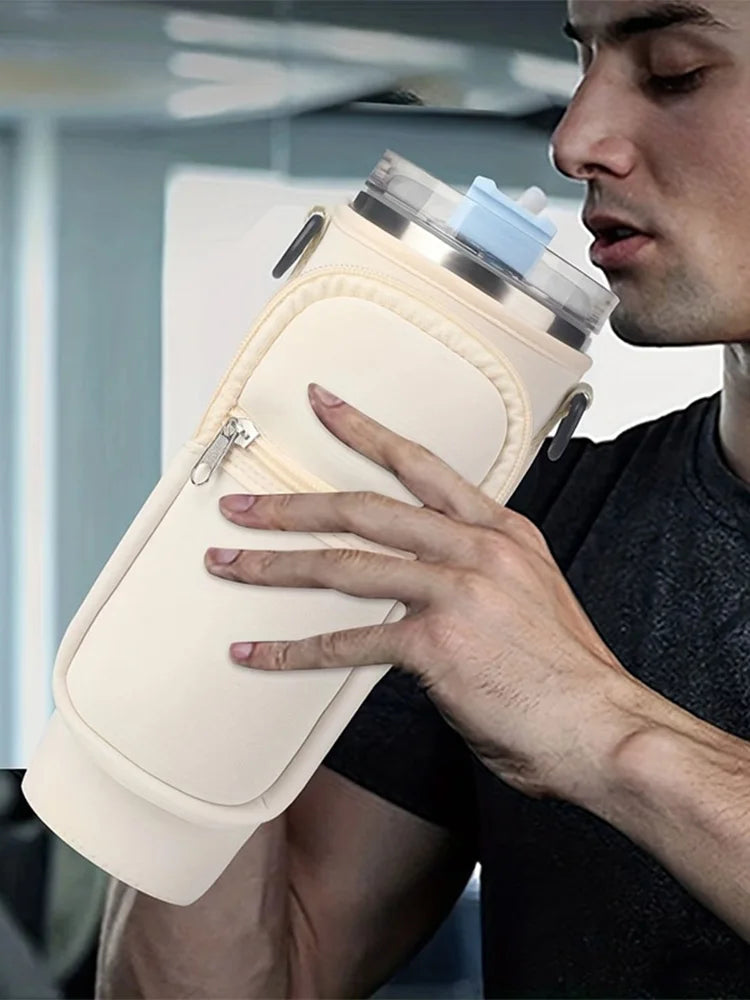 Capa para Copo Térmico com 2 Bolsas Laterais – Nylon – Compatível com Copos de 30oz e 40oz