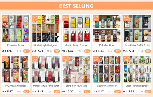 Adesivo Decorativo Retrô Floral para Geladeira – Vinil Impermeável – Vários Tamanhos