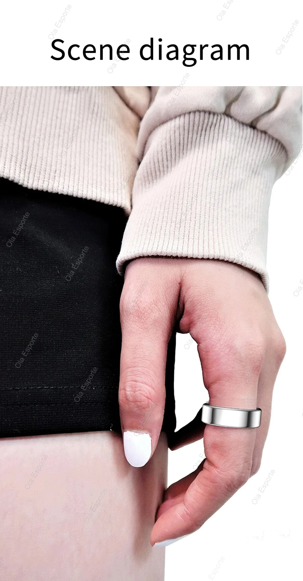 Anel Inteligente Smart Ring – Monitor Cardíaco, Ox igênio e Temperatura – À Prova d'água 5ATM