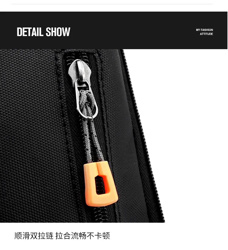 Bolsa Transversal Masculina Multibolsos – Tecido Oxford – Uso Diário e Viagem