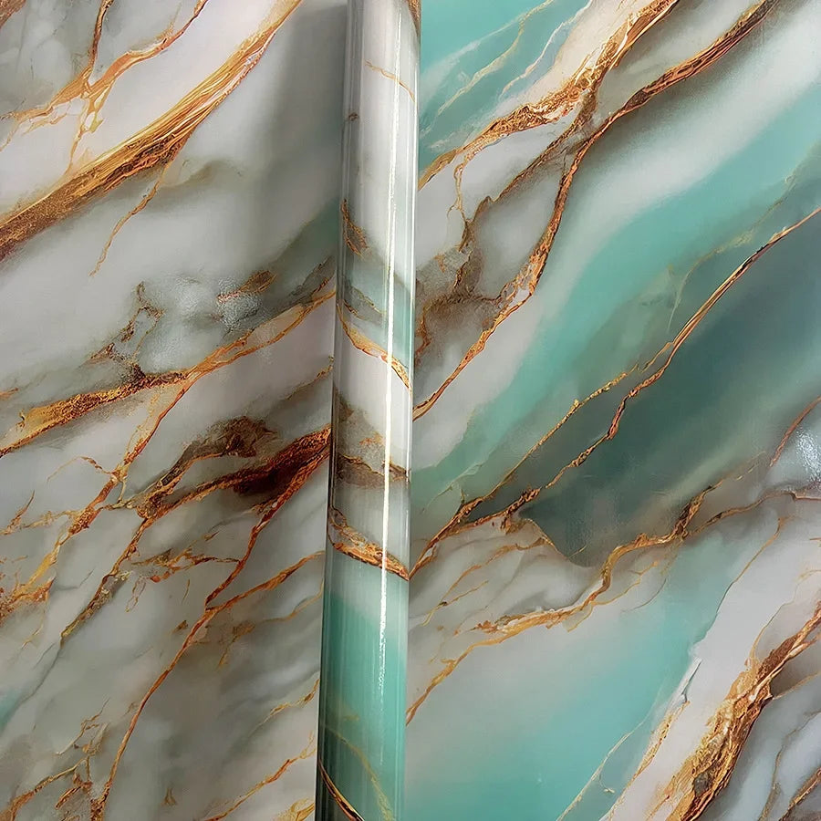 Marble Patterned Wallpaper for Kitchen Dining Room Waterproof and Oil Resistant Home Decoration Background Stickers Wallpaper