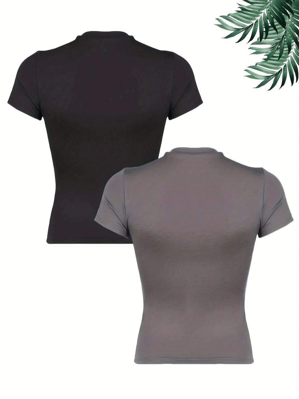 Kit 3 Camisetas Femininas Slim Fit Manga Curta Gola Redonda Y2k Vintage
