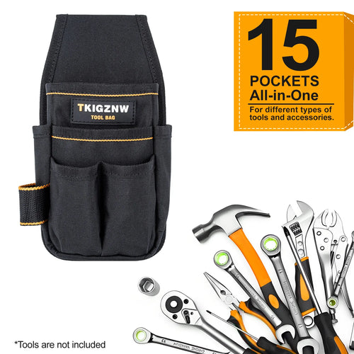 Bolsa de Ferramentas Profissional com Cinto – 6 Bolsos e 9 Suportes para Chaves