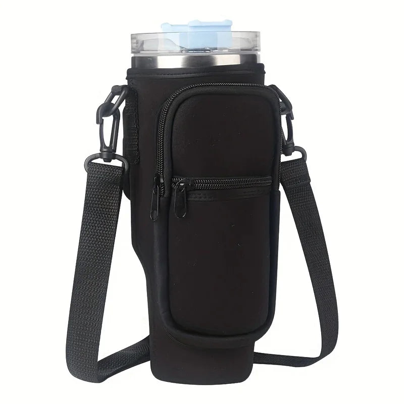 Capa para Copo Térmico com 2 Bolsas Laterais – Nylon – Compatível com Copos de 30oz e 40oz