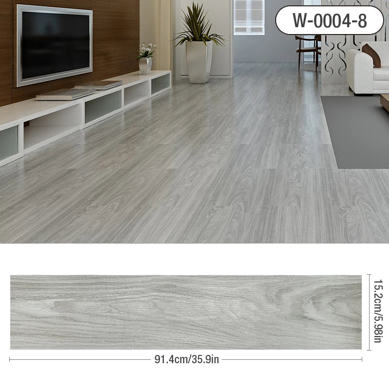 Self-adhesive Wood Grain Floor Wall Stickers PVC Wallpaper for Living Room Toilet Kitchen Home Floor Decor Waterproof Sticker