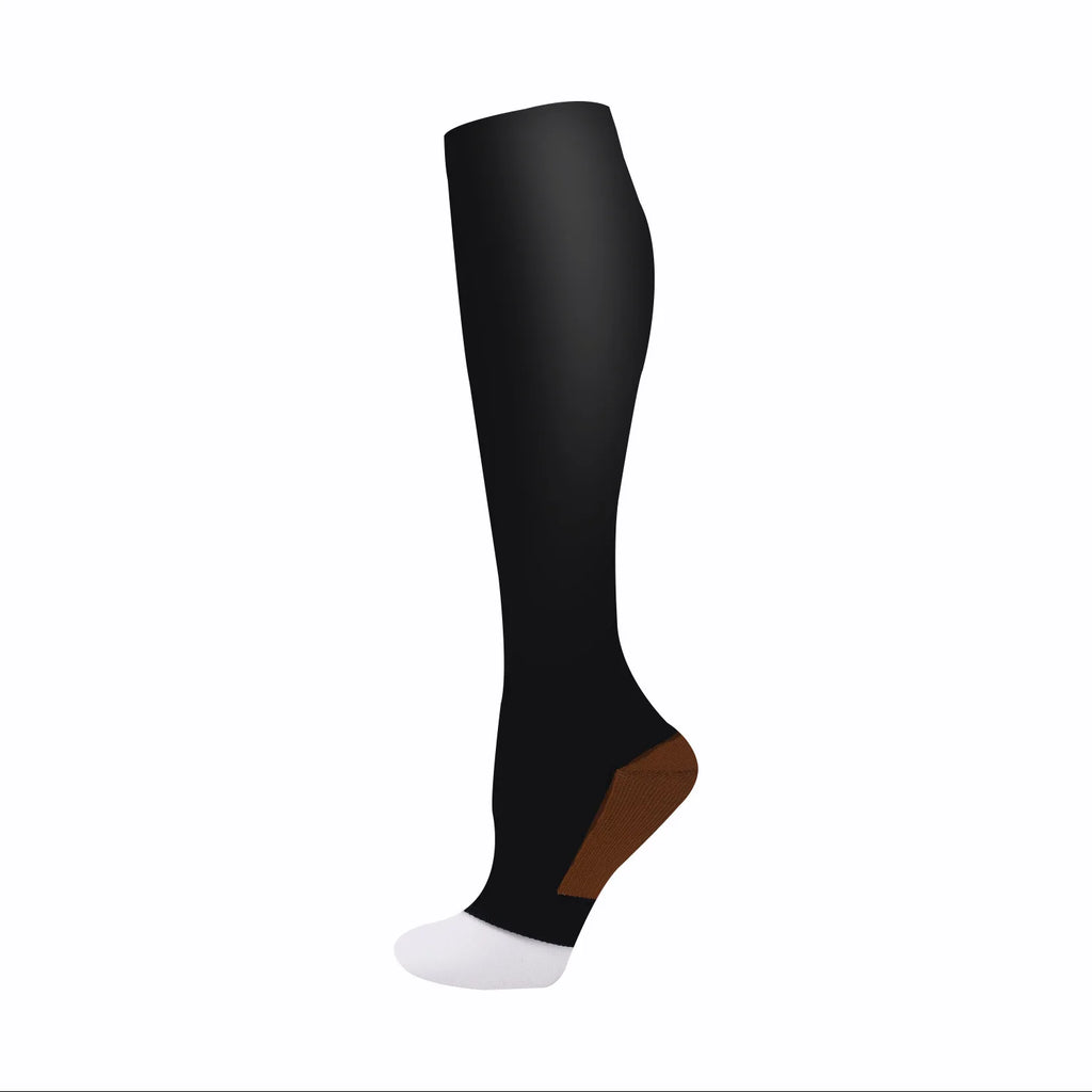 Medical Calf Compression Stockings Varicose Veins Shaping Graduated Pressure Stockings Elastic Open Toe Knee High Stockings S-XL