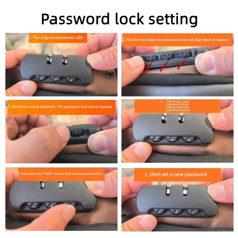 Bolsa Transversal Masculina – Tecido Oxford – Bolso para Celular – Cadeado com Senha