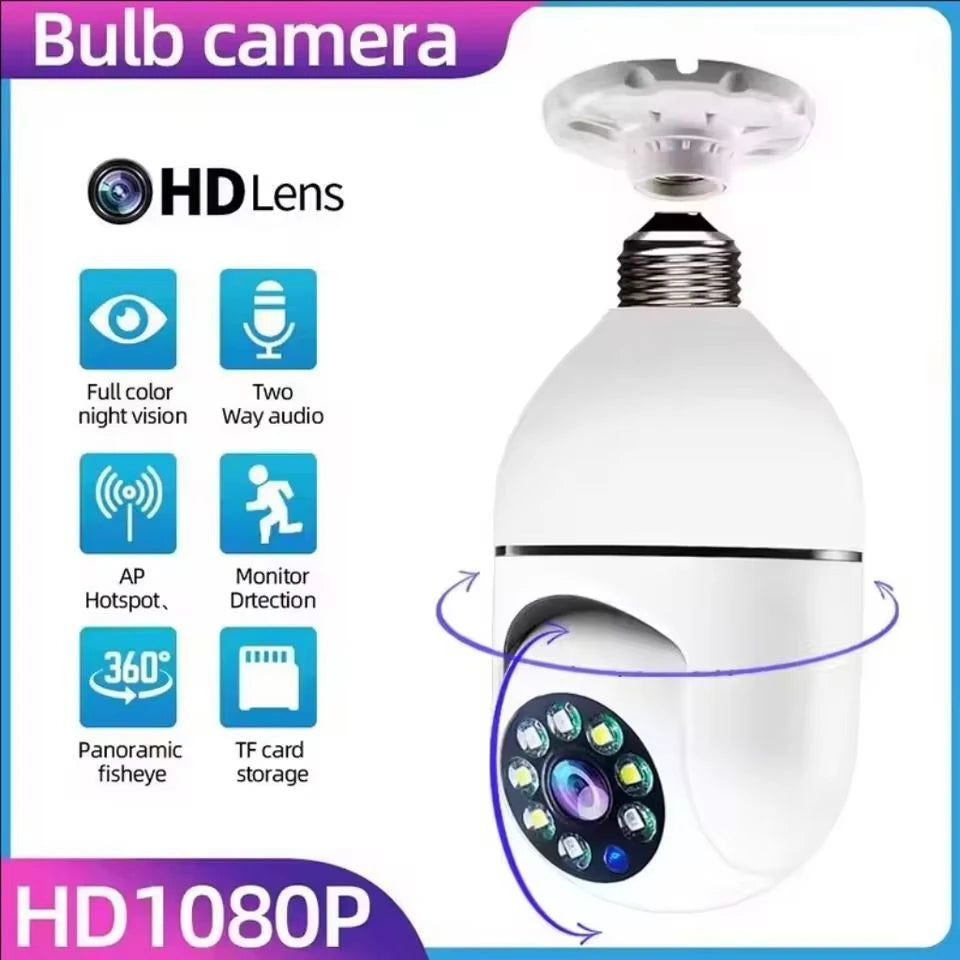 Mini Câmera IP WiFi Full HD – Monitoramento Interno – Encaixe E27