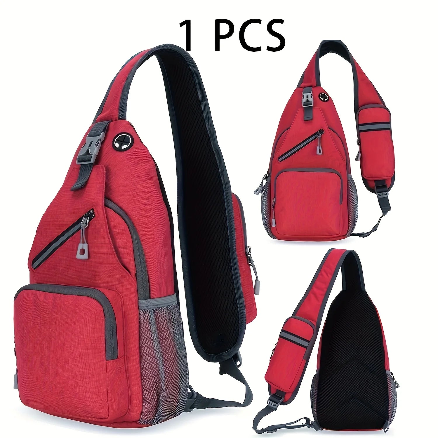 Mochila Transversal Leve Unissex – Bolsa de Ombro para Trilha e Viagem