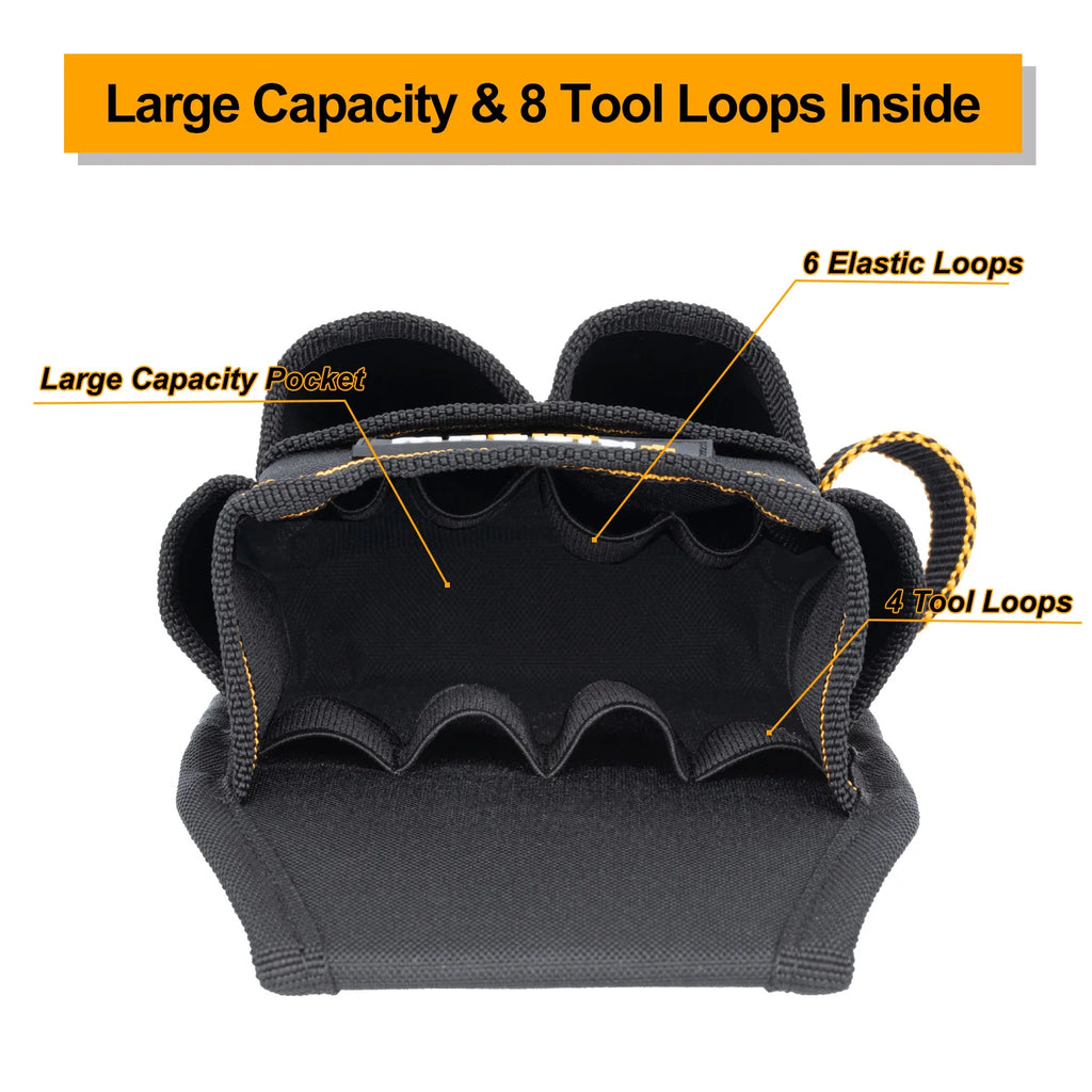 Bolsa de Ferramentas Profissional com Cinto – 6 Bolsos e 9 Suportes para Chaves