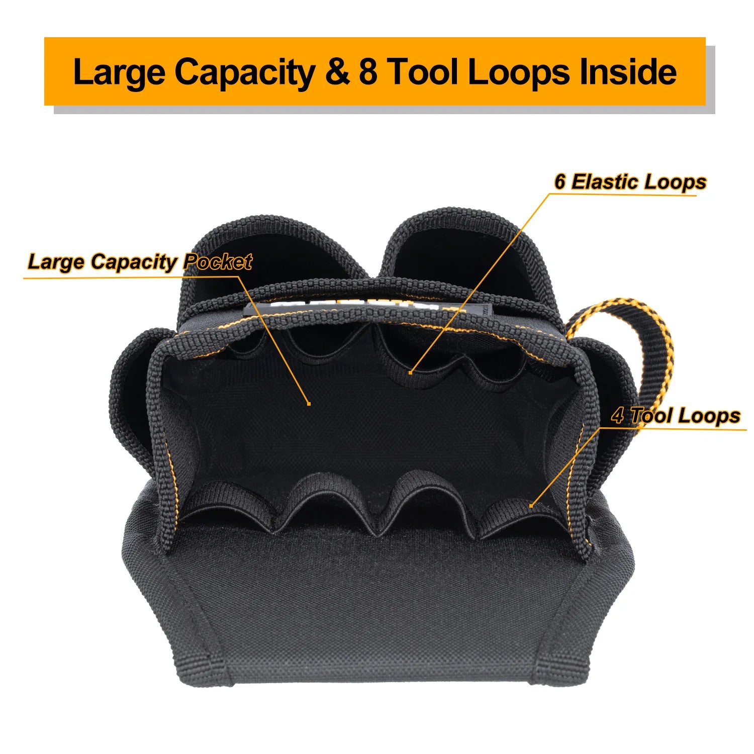 Bolsa de Ferramentas Profissional com Cinto – 6 Bolsos e 9 Suportes para Chaves