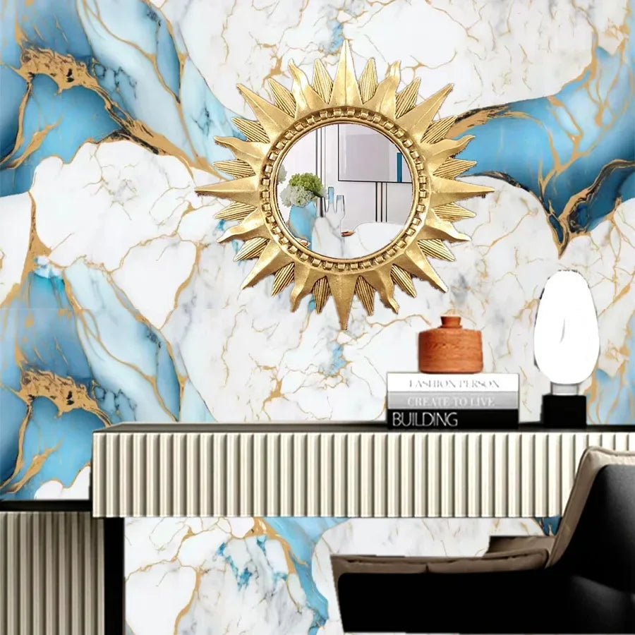 Marble Patterned Wallpaper for Kitchen Dining Room Waterproof and Oil Resistant Home Decoration Background Stickers Wallpaper