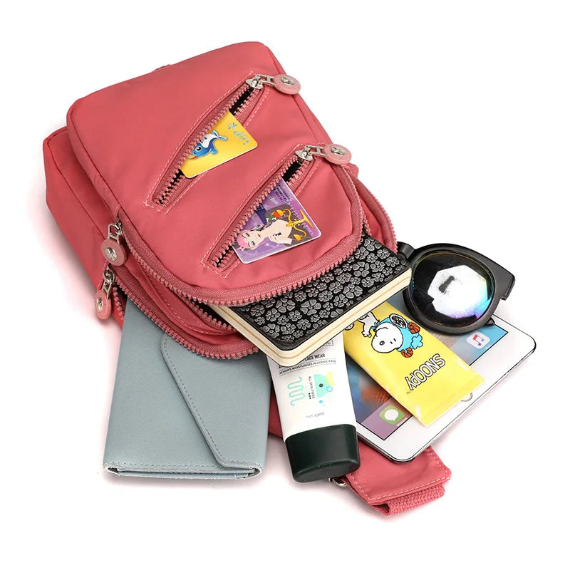 Pochete Feminina em Nylon – Bolsa Transversal com Aba – Viagem e Uso Casual