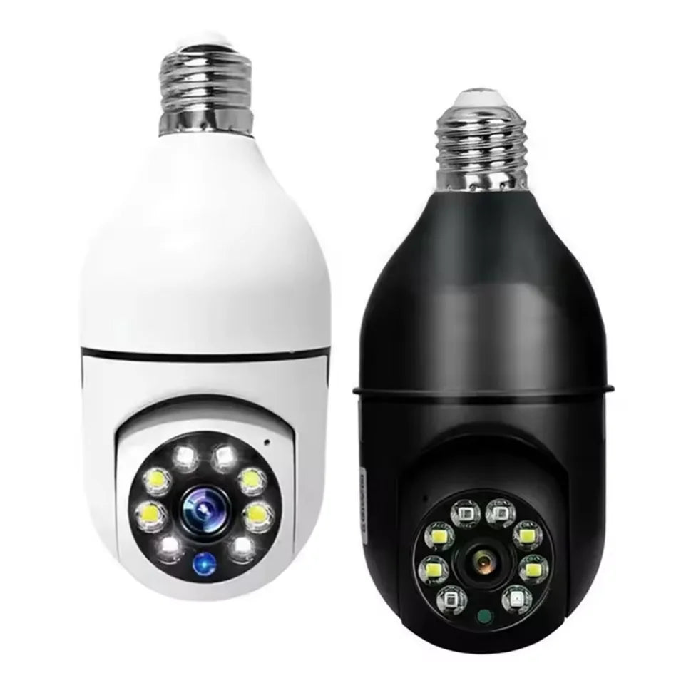 Câmera de Segurança WiFi em Formato de Lâmpada E27 – Full HD – Visão Noturna Colorida