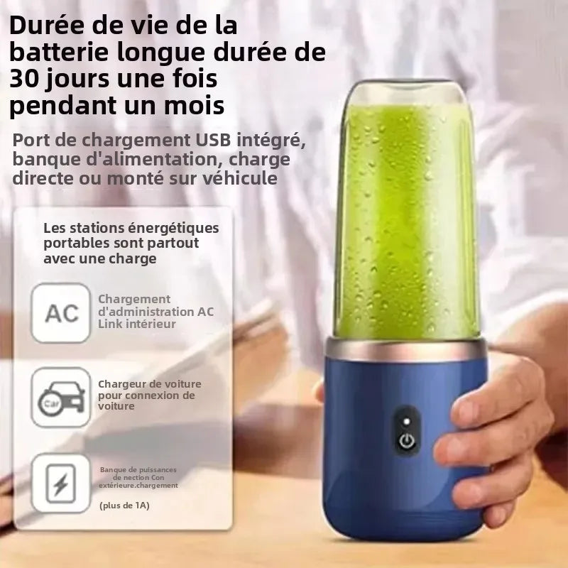 Liquidificador Portátil USB 400ml – Mini Mixer Elétrico para Smoothie e Vitamina