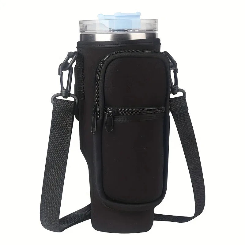 Capa para Copo Térmico com 2 Bolsas Laterais – Nylon – Compatível com Copos de 30oz e 40oz