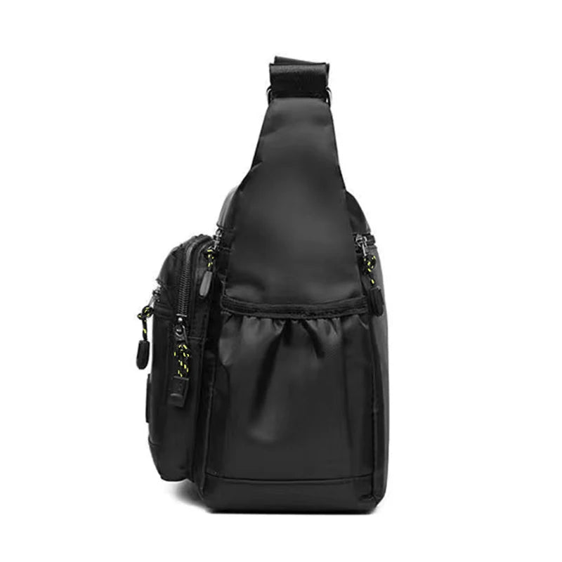 Bolsa Transversal Masculina – Nylon Ultraleve – Múltiplos Bolsos – Casual e Negócios
