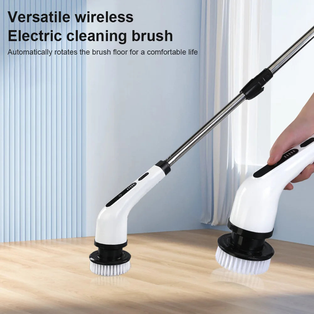 Escova Elétrica 2 Modos à Prova d'água – Limpeza de Pisos, Azulejos e Carro