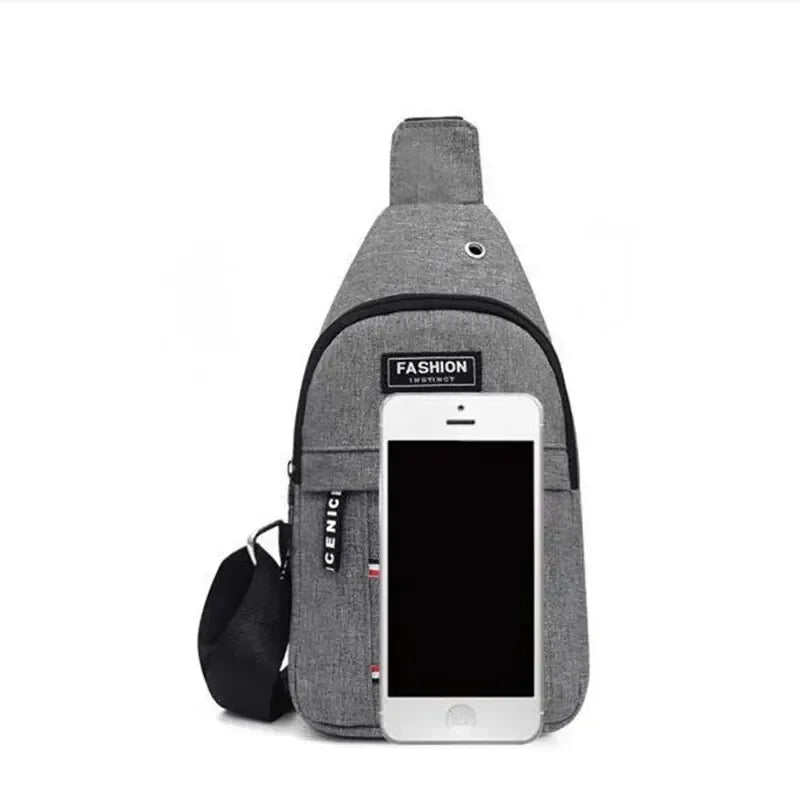 Pochete Masculina Impermeável – Nylon – Grande Capacidade – Viagem, Corrida e Trilha