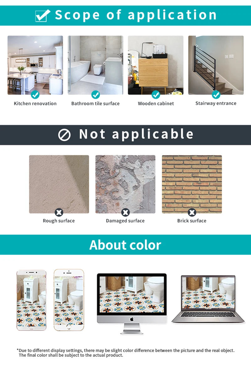 Adesivo Decorativo Retrô Floral para Geladeira – Vinil Impermeável – Vários Tamanhos