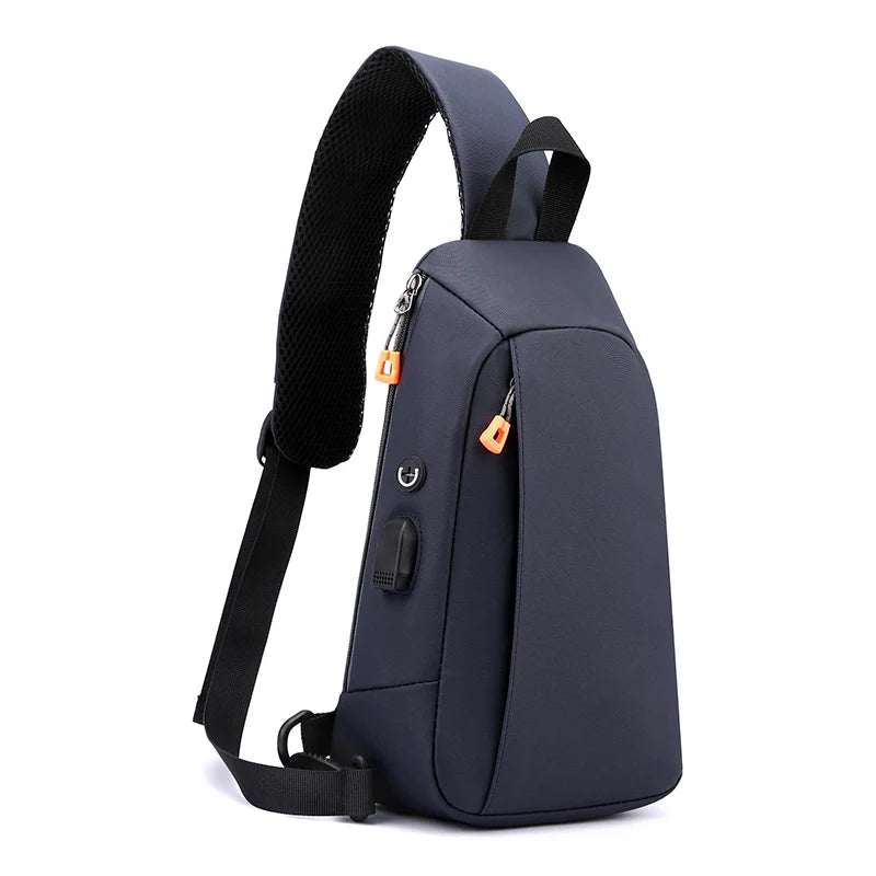 Bolsa Transversal Masculina Multibolsos – Tecido Oxford – Uso Diário e Viagem