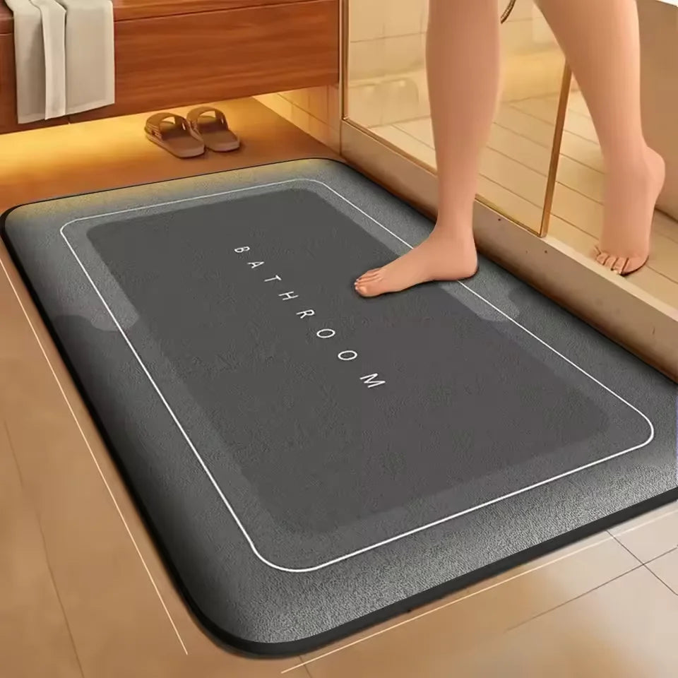 Tapete Super Absorvente de Camurça – Antiderrapante – Banheiro, Cozinha e Entrada