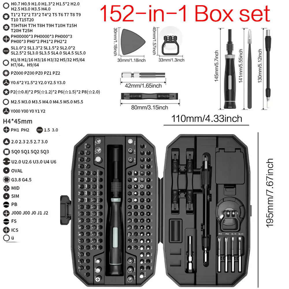 Kit Chaves de Precisão para Reparo – 25 em 1 ou 152 em 1 – Notebook e Eletrônicos