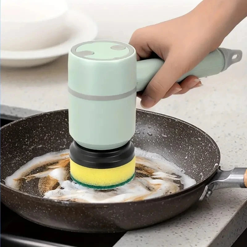 Escova Rotatória Elétrica 3 em 1 – Sem Fio para Cozinha e Banheiro