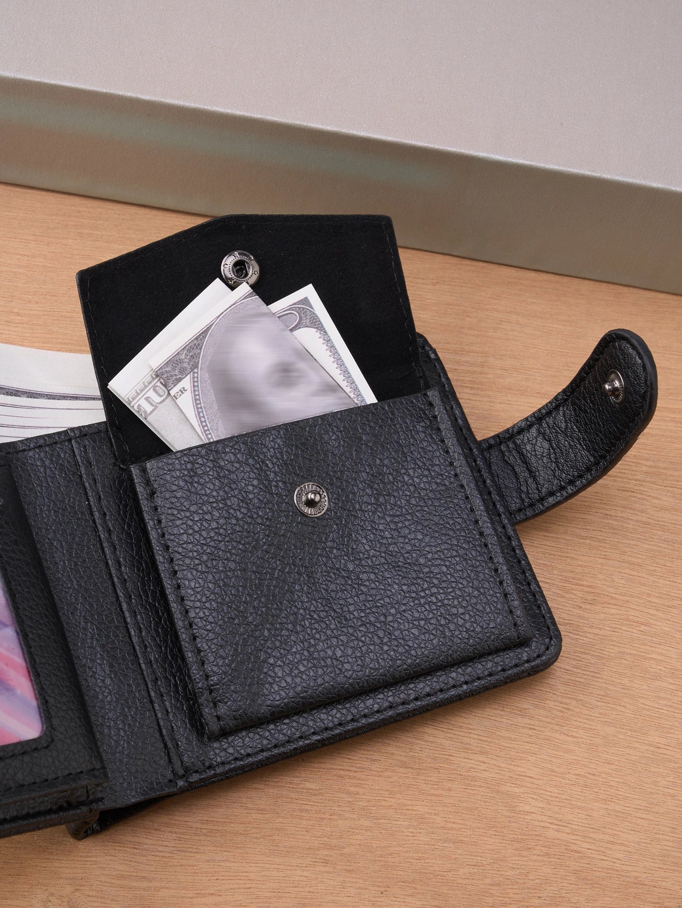Carteira Masculina de Couro com Zíper – Slim com Porta-cartões e Moedas