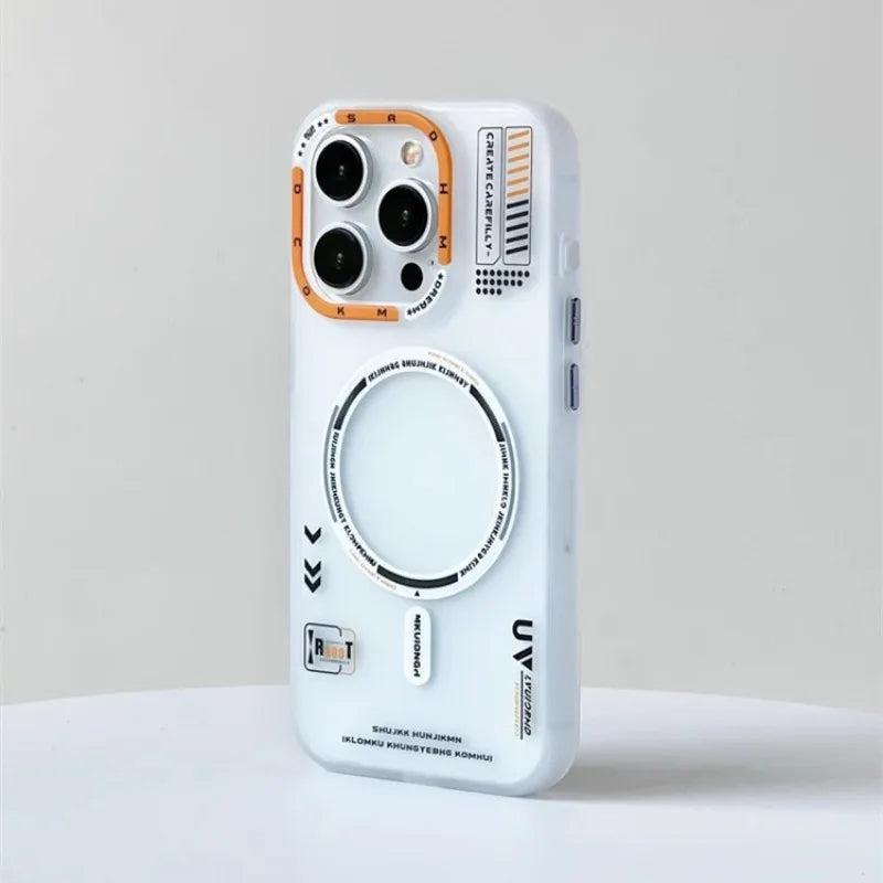 Matte Magnetic Phone Case For iPhone  16 15 13 12 14 Pro Max Magsafe Wireless Charge Frosted Back Metal Lens Frame Buttons Cover