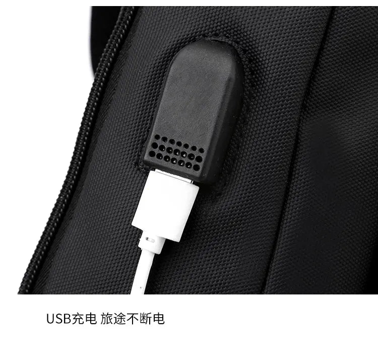 Bolsa Transversal Masculina Multibolsos – Tecido Oxford – Uso Diário e Viagem