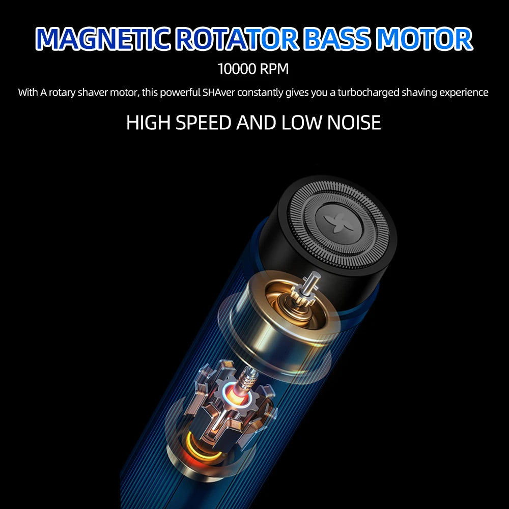 Barbeador Elétrico Mini Recarregável – Display LED – Unissex – Rosto, Corpo e Axilas