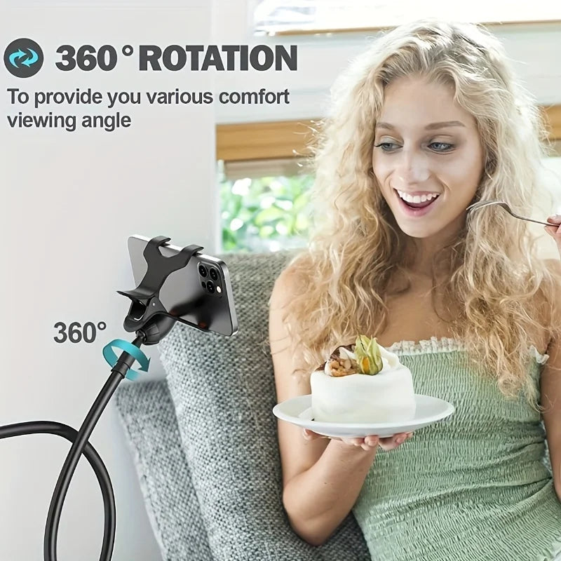 Suporte Flexível Pescoço de Ganso para Celular – Braço Longo – Cama, Mesa e Lives