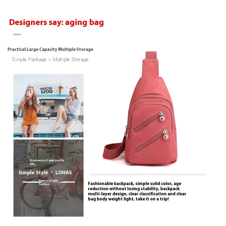Pochete Feminina em Nylon – Bolsa Transversal com Aba – Viagem e Uso Casual
