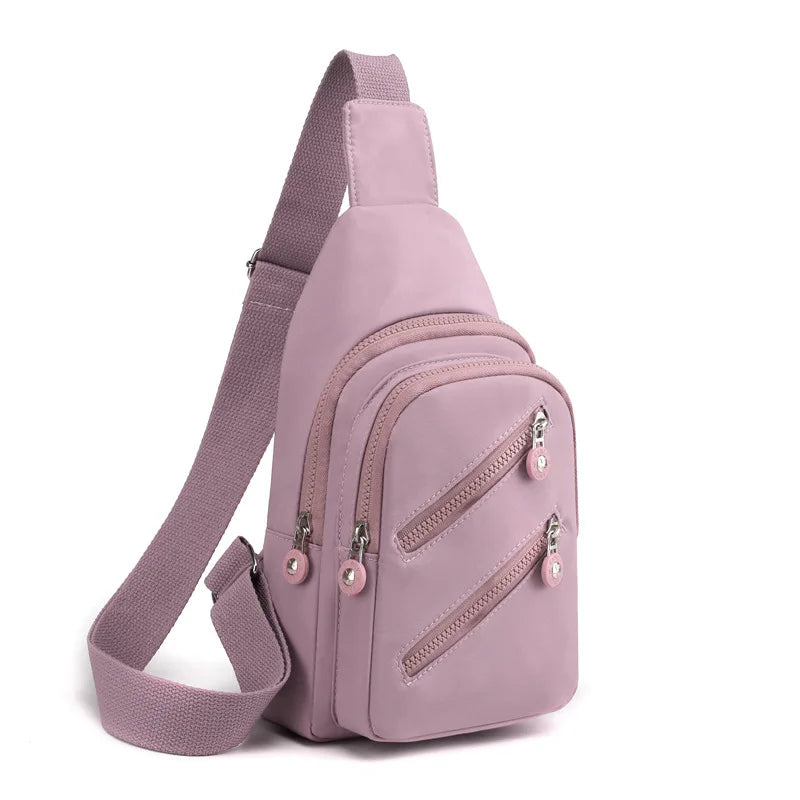 Pochete Feminina em Nylon – Bolsa Transversal com Aba – Viagem e Uso Casual