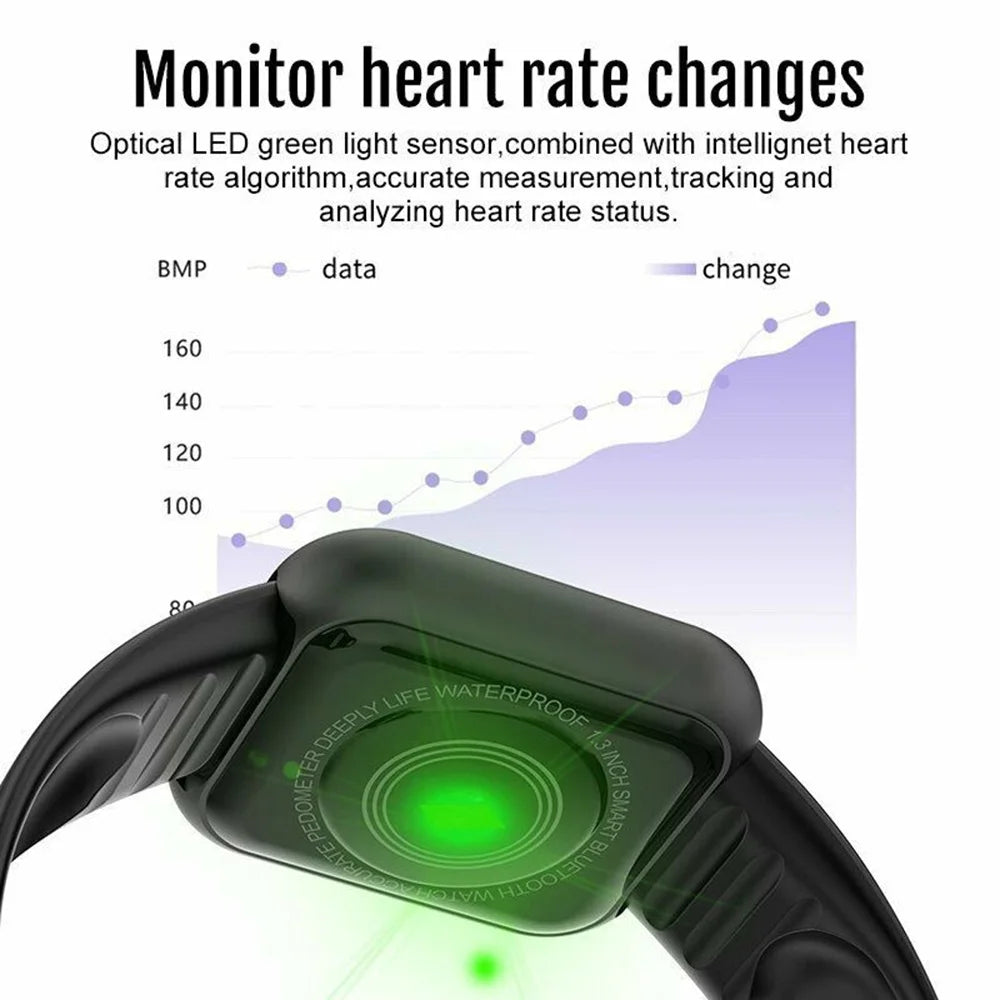 Smartwatch Esportivo – Monitor Cardíaco e Sono – Notificações – Unissex