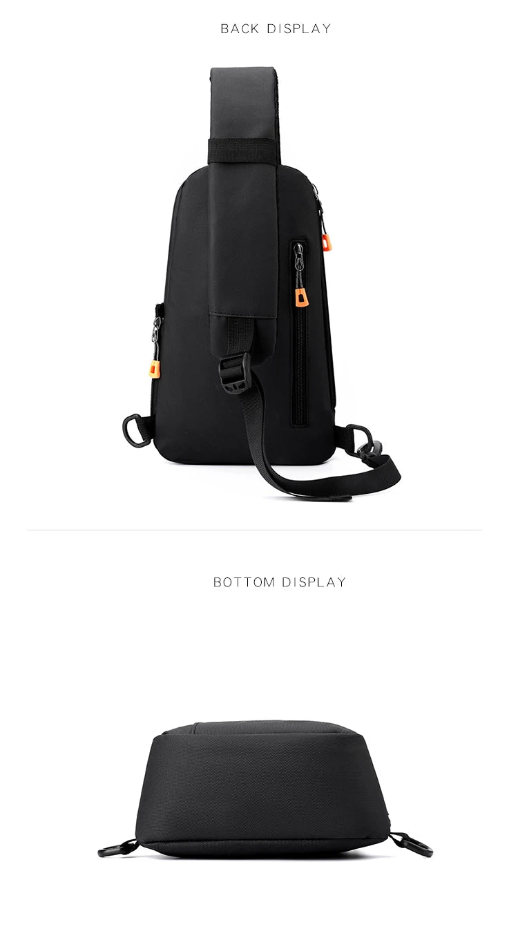 Bolsa Transversal Masculina Multibolsos – Tecido Oxford – Uso Diário e Viagem