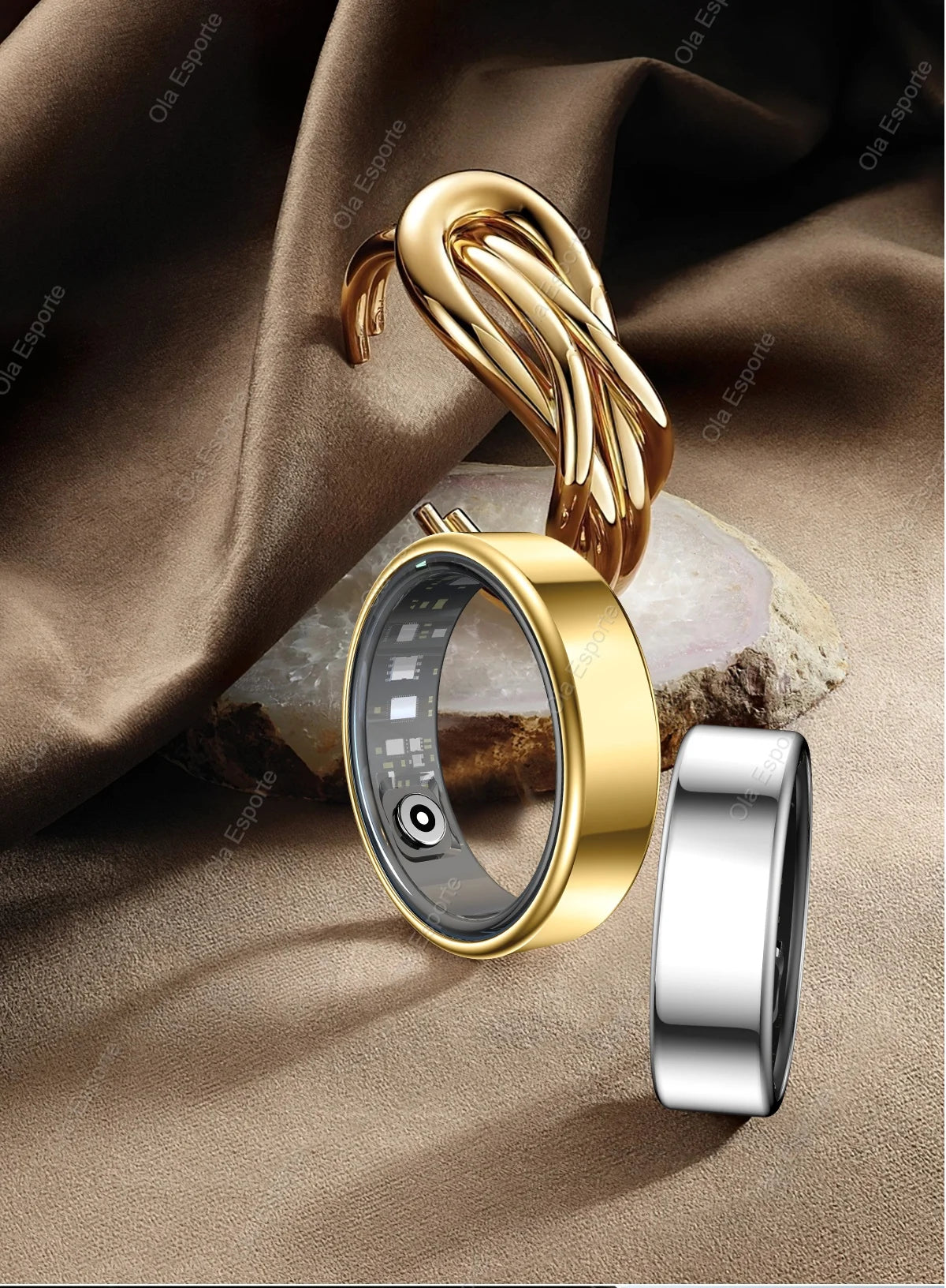 Anel Inteligente Smart Ring – Monitor Cardíaco, Ox igênio e Temperatura – À Prova d'água 5ATM