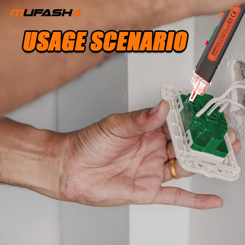 Detector de Tensão Sem Contato – Caneta Testadora Elétrica AC 12-1000V