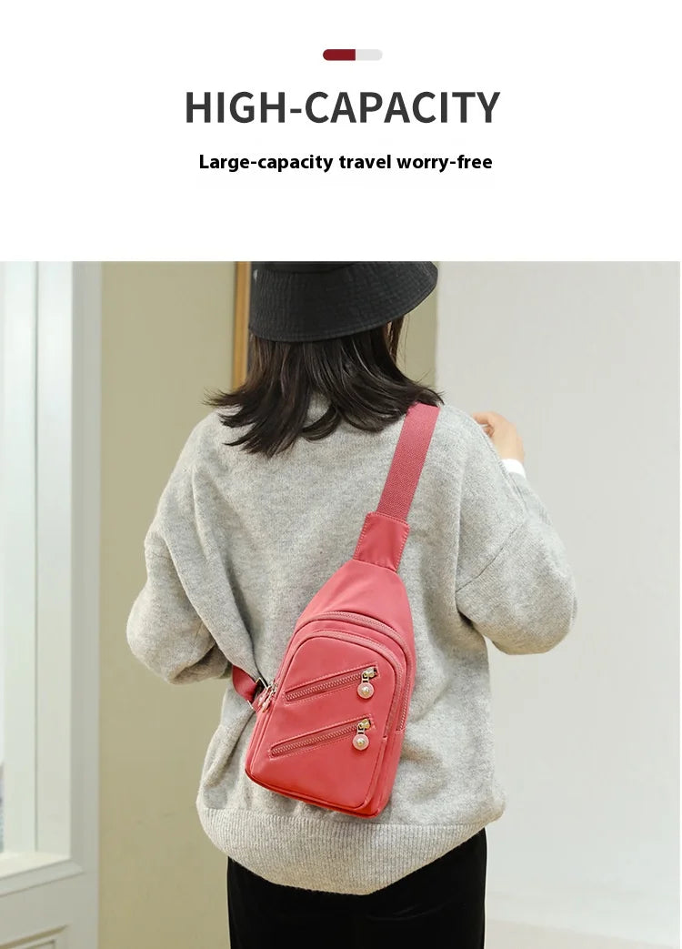 Pochete Feminina em Nylon – Bolsa Transversal com Aba – Viagem e Uso Casual
