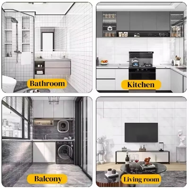 Papel de Parede Mármore em Espuma – Imitação de Azulejo – Autoadesivo Impermeável