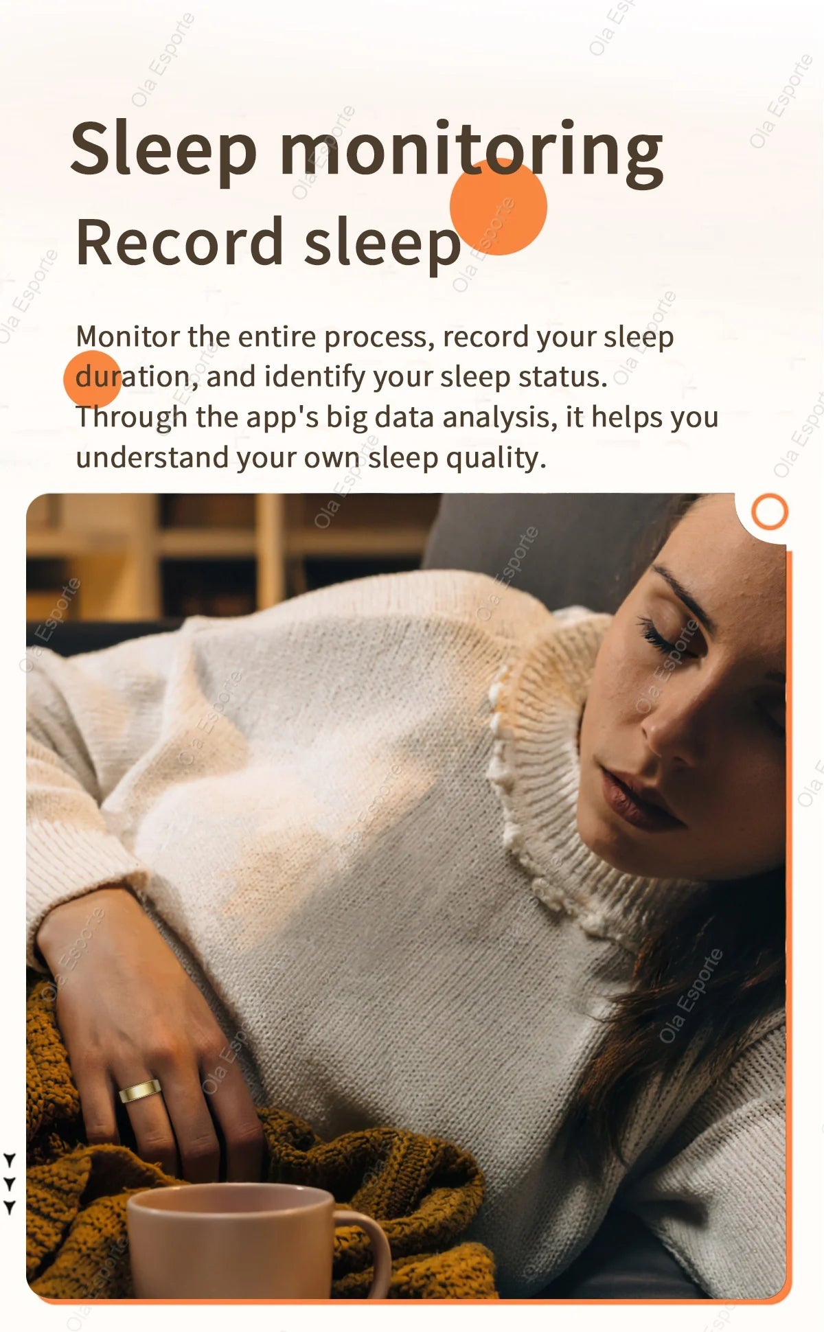 Anel Inteligente Smart Ring – Monitor Cardíaco, Ox igênio e Temperatura – À Prova d'água 5ATM
